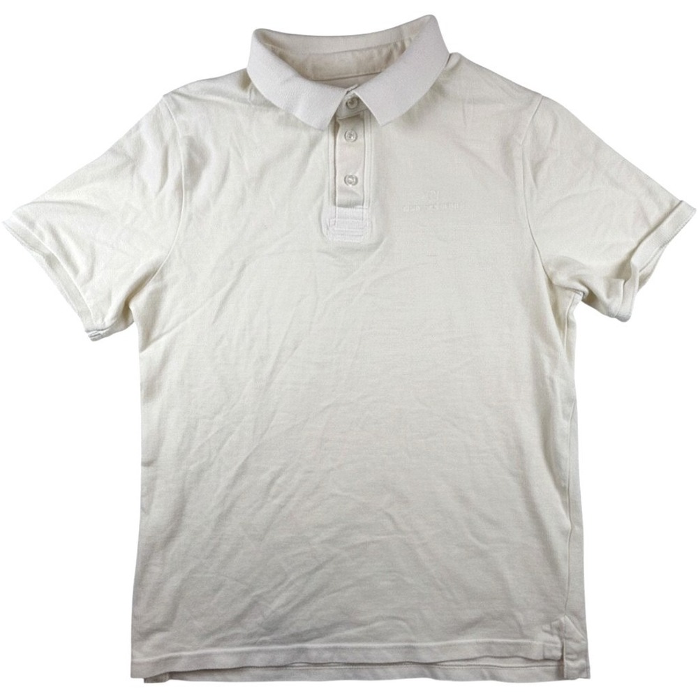 Old School Heavy Weight Cotton Polo Shirt Large Cream Short Sleeve South Africa